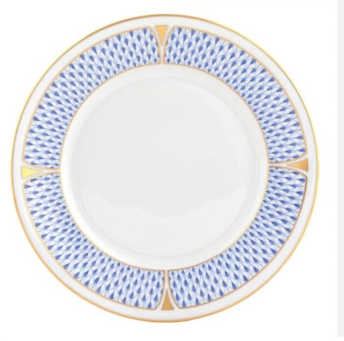 Herend Art Deco Salad Plate, Blue - Image 2