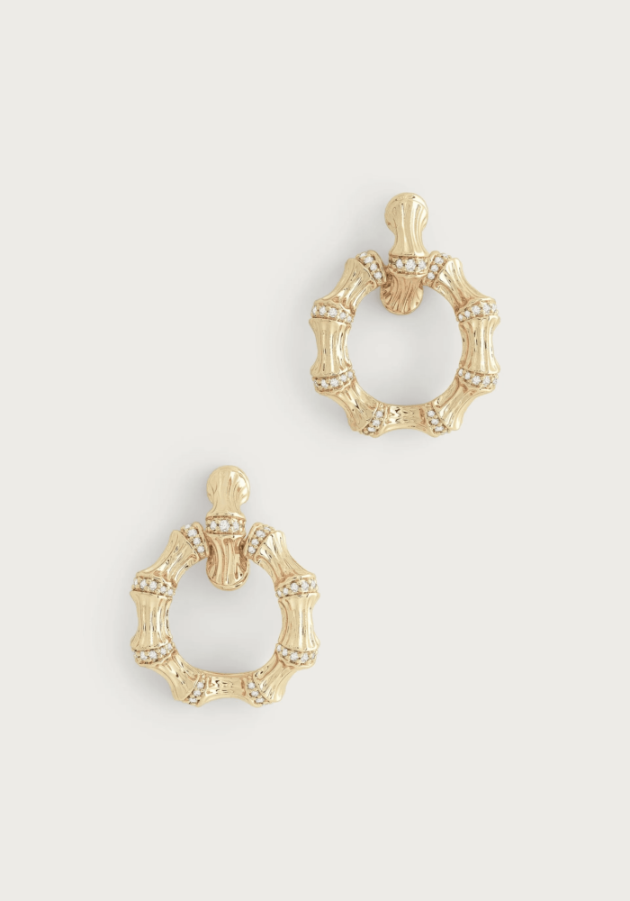 Anabel Aram Bamboo Double Hoop Earrings