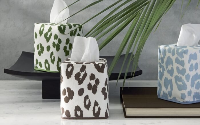 Matouk Iconic Leopard Tissue Box Covers