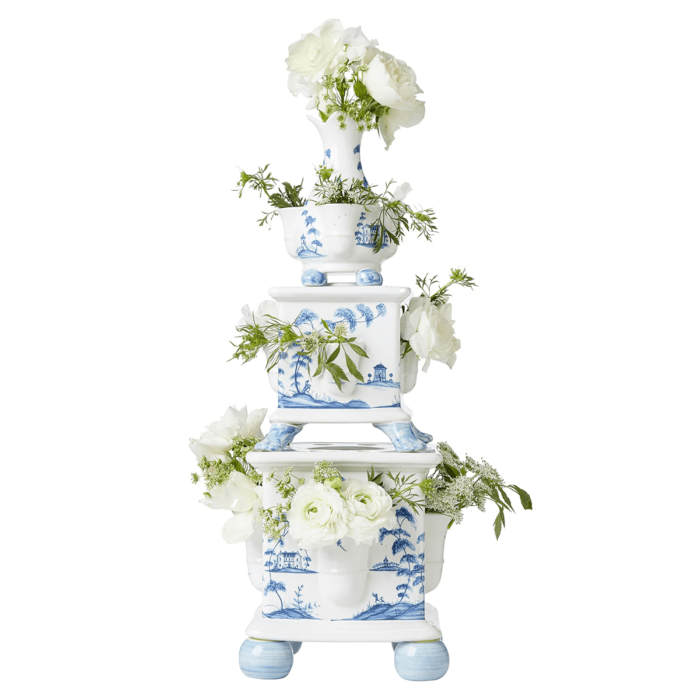 Juliska Country Estate Serveware & Vases Delft Blue Tulipiére Tower