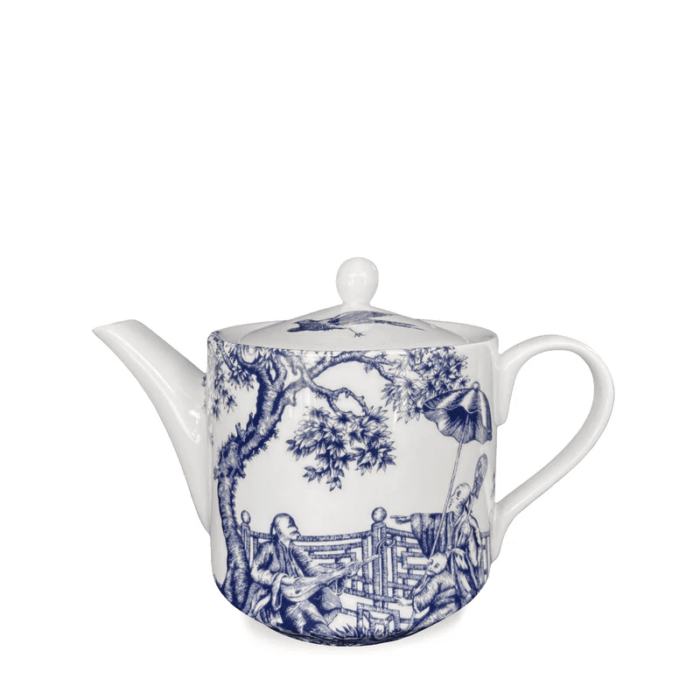 Caskata Chinoiserie Toile Petite Teapot