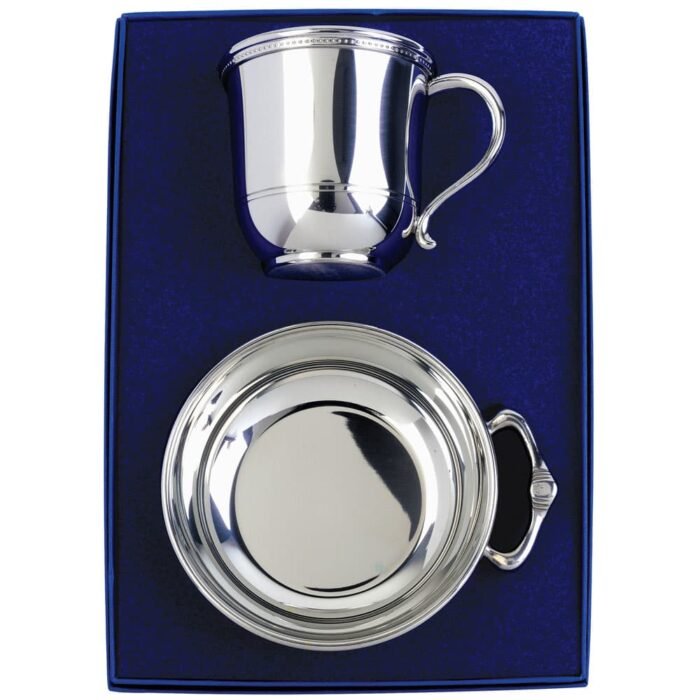 Salisbury Rope Handle & Cup Porringer Gift Set