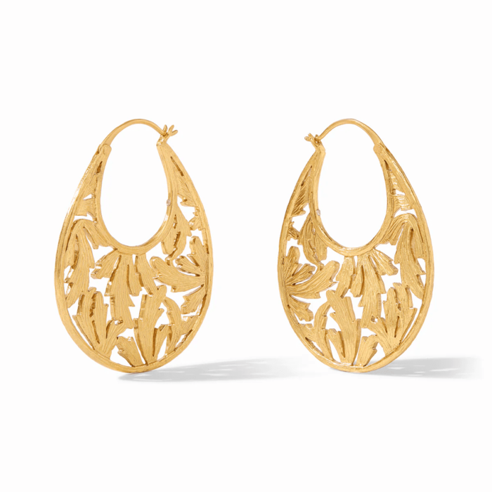 Julie Vos Ivy Gold Filigree Statement Hoops