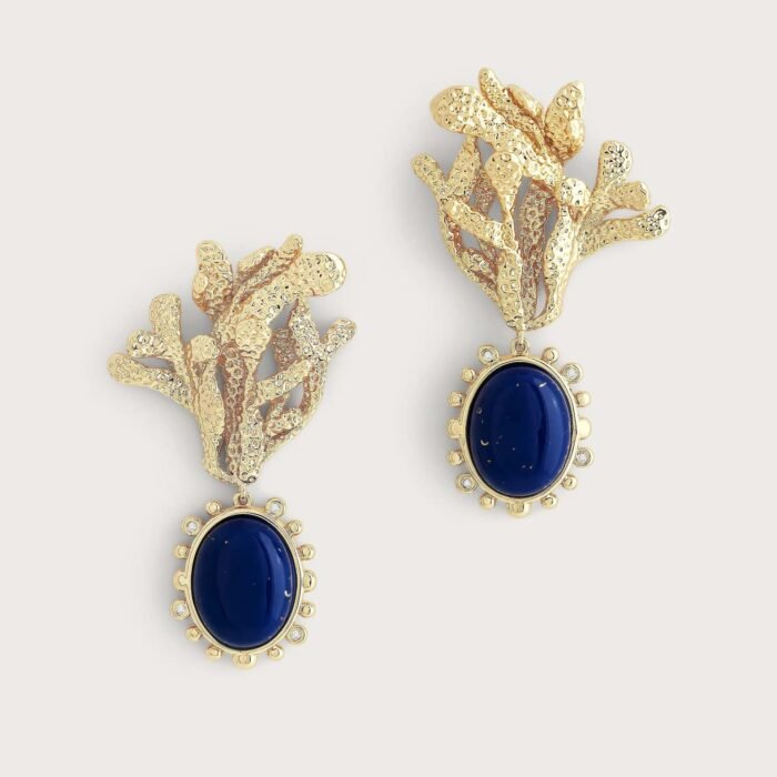 Anabel Aram Kelp With Lapis Drop Earrings