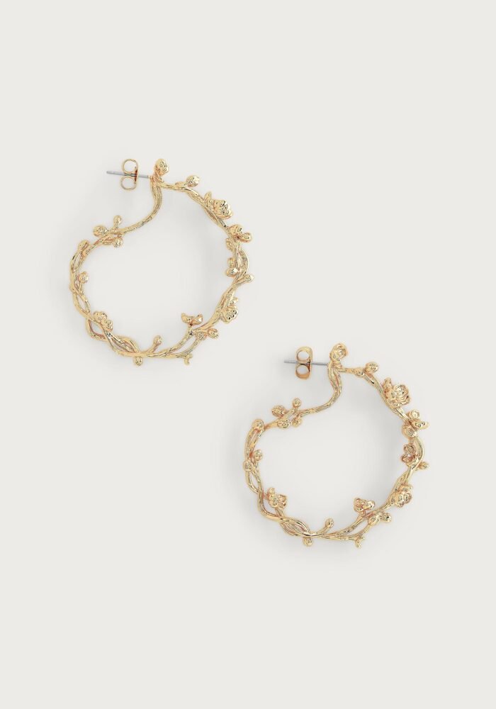 Anabel Aram Orchid Jewelry Gold Hoop Earrings - Image 5