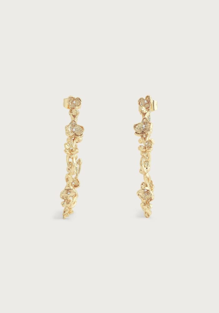 Anabel Aram Orchid Jewelry Gold Hoop Earrings - Image 3