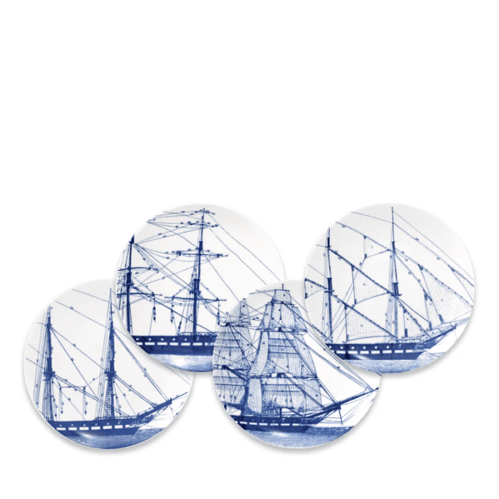 Caskata Blue Rigging Side/Cocktail Plates (Set of 4)