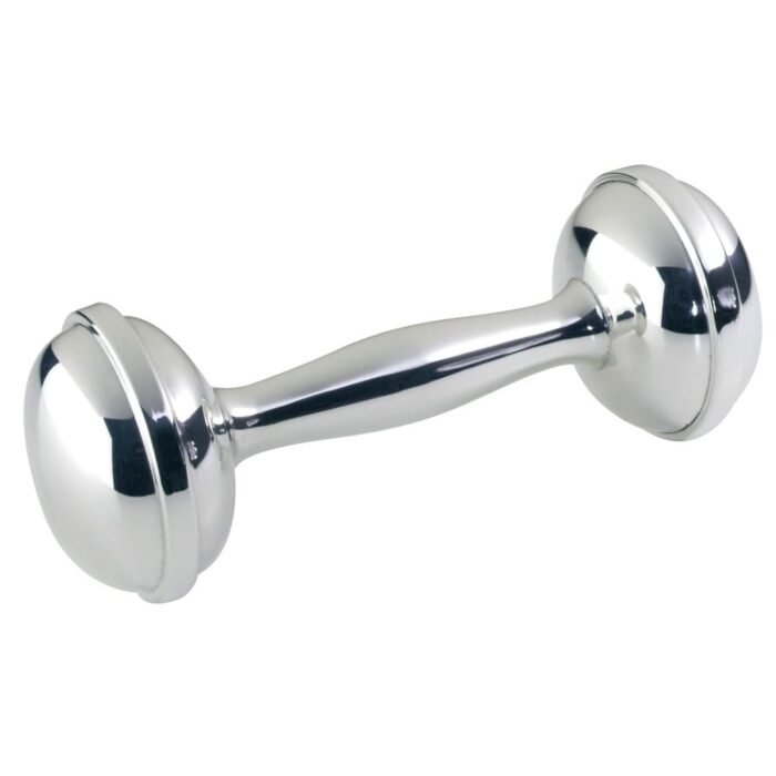 Salisbury Sterling Dumbbell Rattle with Bead