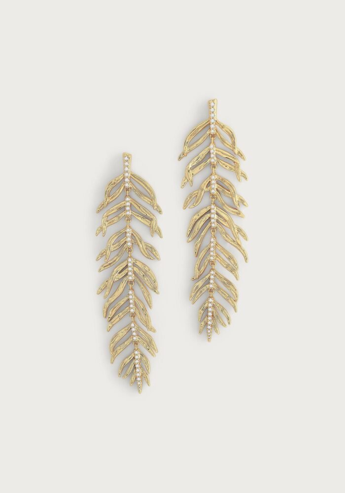 Anabel Aram Palm Jewelry Dangle Earrings