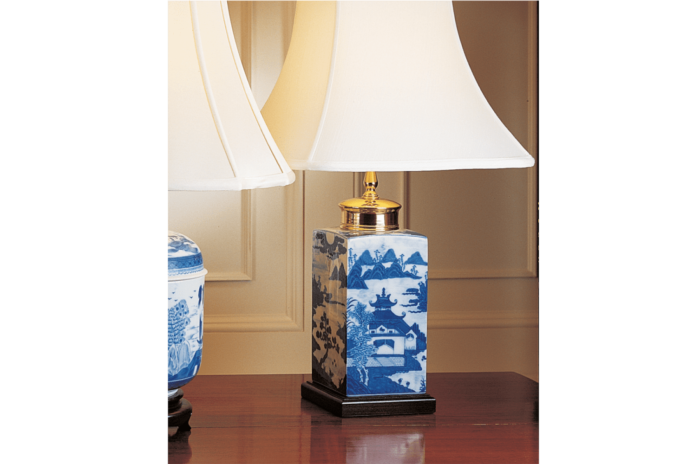 Mottahedeh Blue Canton Small Tea Jar Lamp