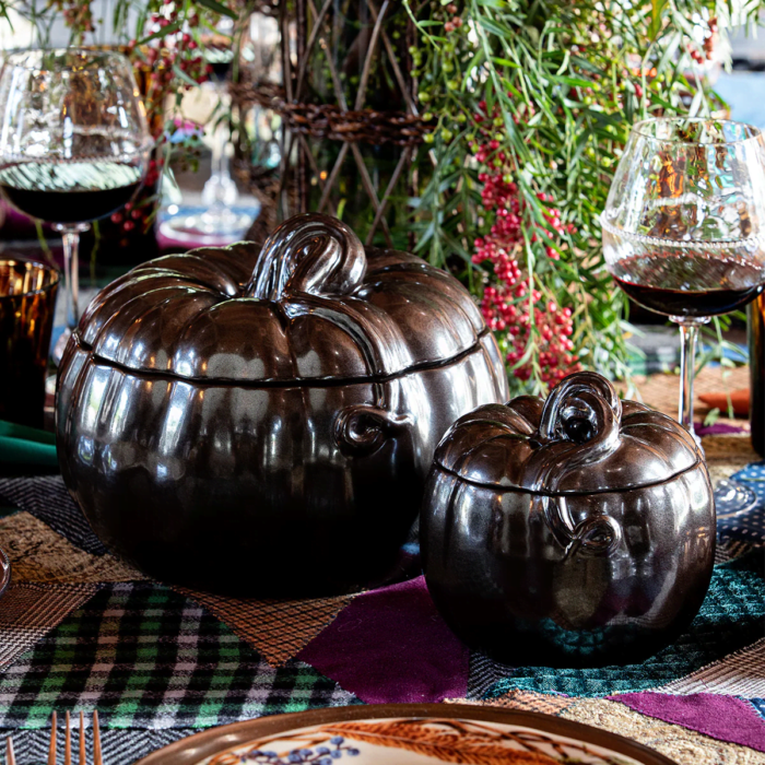 Juliska Pewter Stoneware Pumpkins