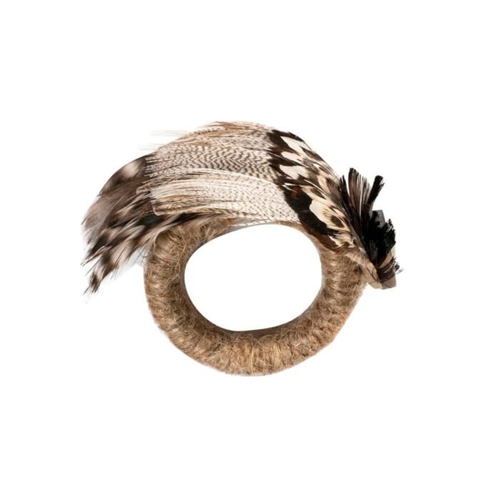 Juliska Feather Espresso Napkin Ring