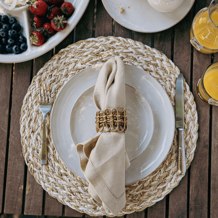 Juliska Provence Rattan Napkin Rings