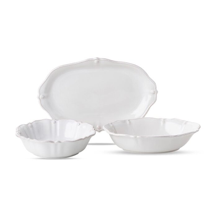 Juliska Berry & Thread Whitewash Serving Bundle (Set of 3)