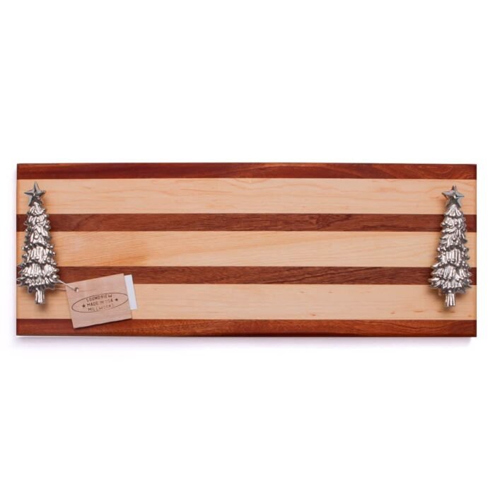 Soundview Millworks Double Handle Christmas Tree Serving Board