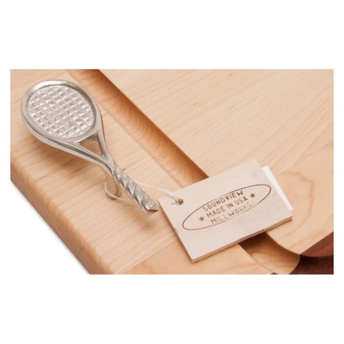 Soundview Millworks Tennis Racquet Charcuterie Boards Single-Stripe Medium