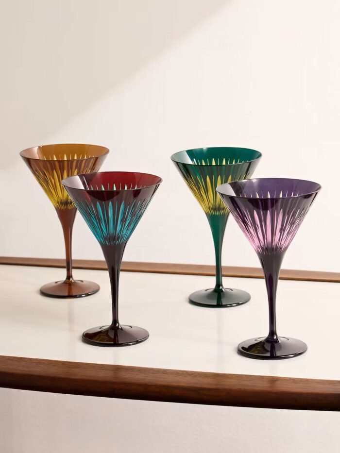 L'Objet Prism Martini Glass Assorted set of 4