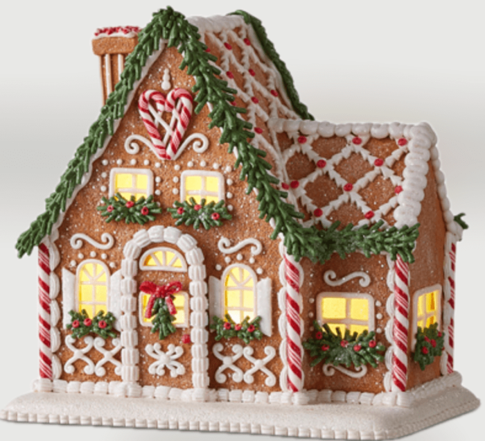 RAZ Imports 8.75" Lighted Gingerbread House with Chimney